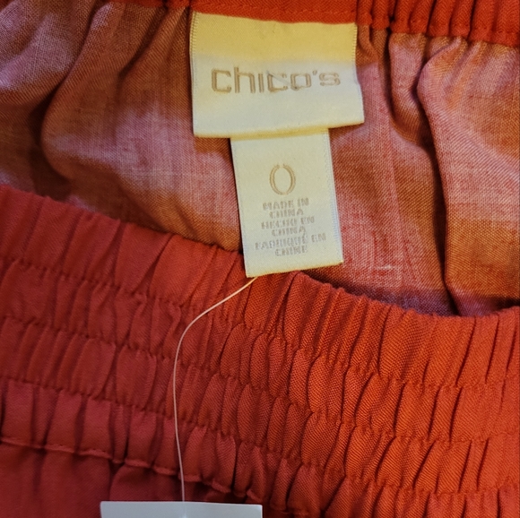 Chico's Tie Dye Tiers Flowy Maxi Skirt Size 4 Small Caliente Coral Chico's 0 - Picture 4 of 7